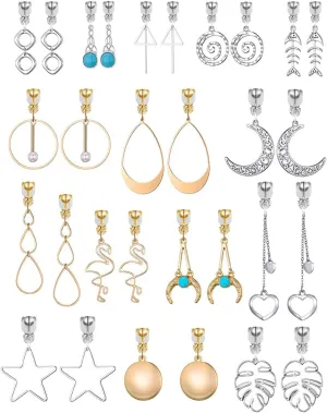 15 Pairs Clip on Earrings for Women Trendy,Lightweight Clipon Earring Set in Silver and Gold Tone