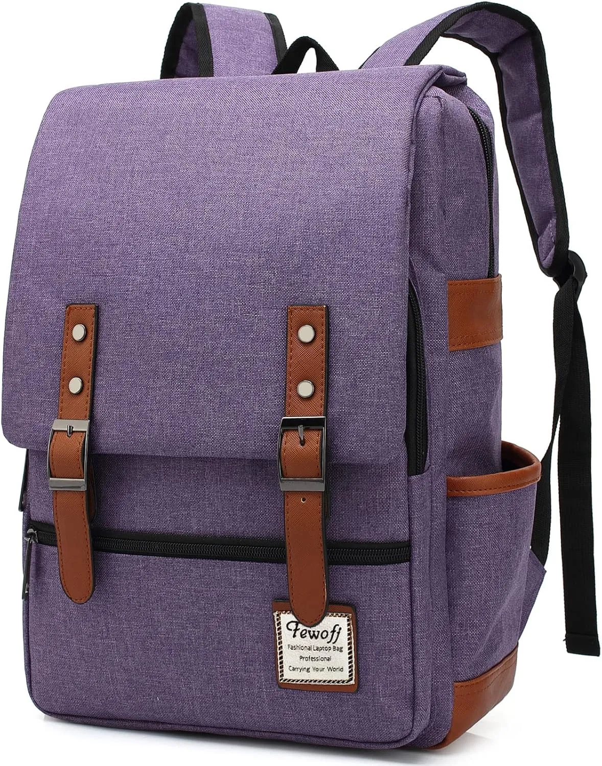15.6 inch Laptop Backpack College School Backpacks for Women Men Work Business School Travel (Purple)