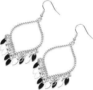 1Pair Elegant Teardrop Dangle Earrings for Women Chic Long Drop Pendant Earrings Versatile Jewelry for Casual Formal and Special Occasions Unique Design Finish