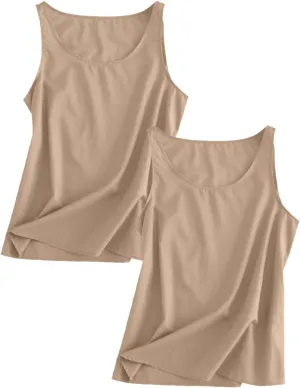 2 Pack Womens Linen Tank Tops 2025 Summer Beach Vacation Shirt Crew Neck Sleeveless Loose Fit Casual Blouse