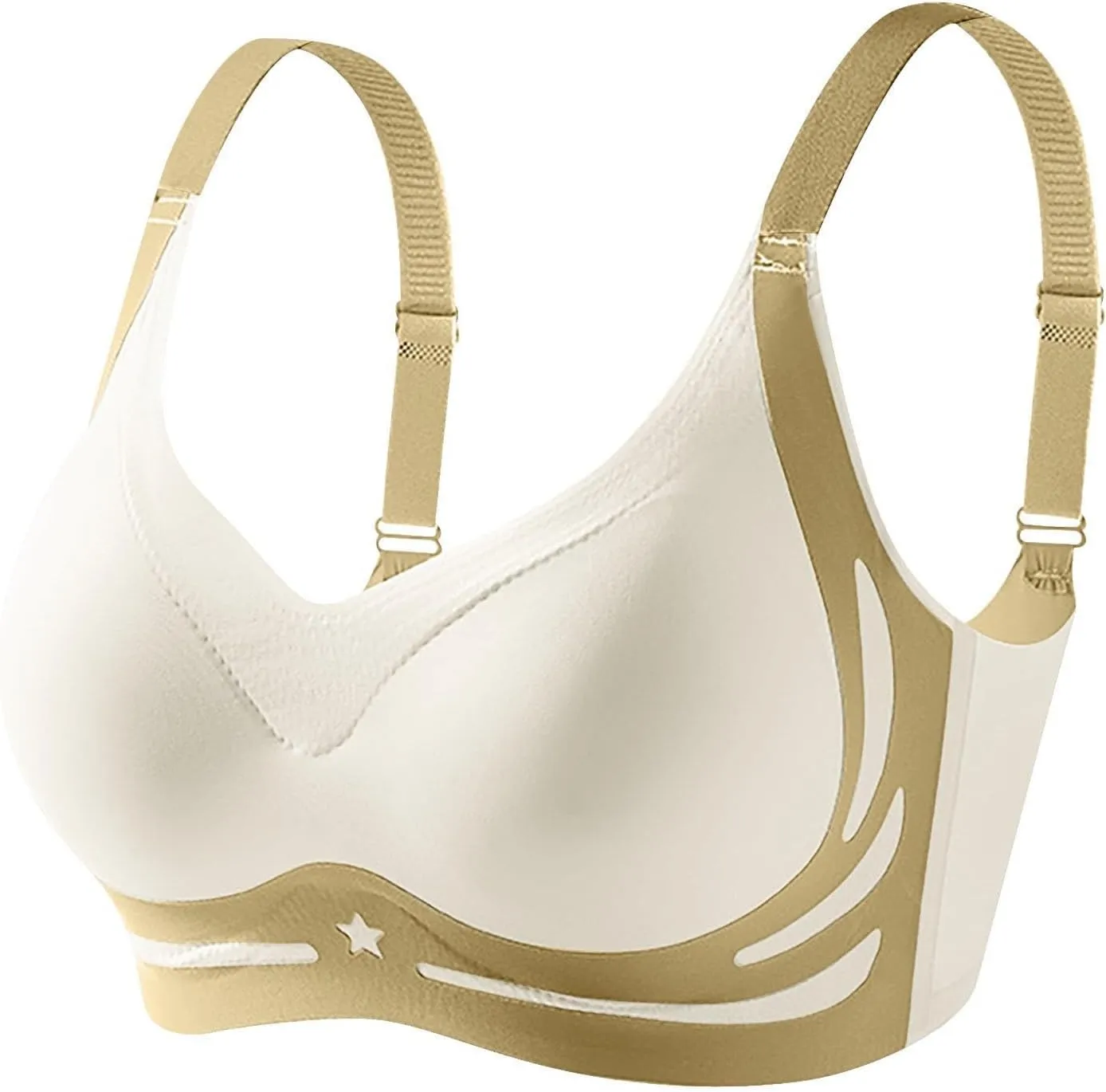 2025 Seamless Wireless Bra for Women Colorblock Padded Adjustable Strappy Bralette Sexy Sport Comfort Bras