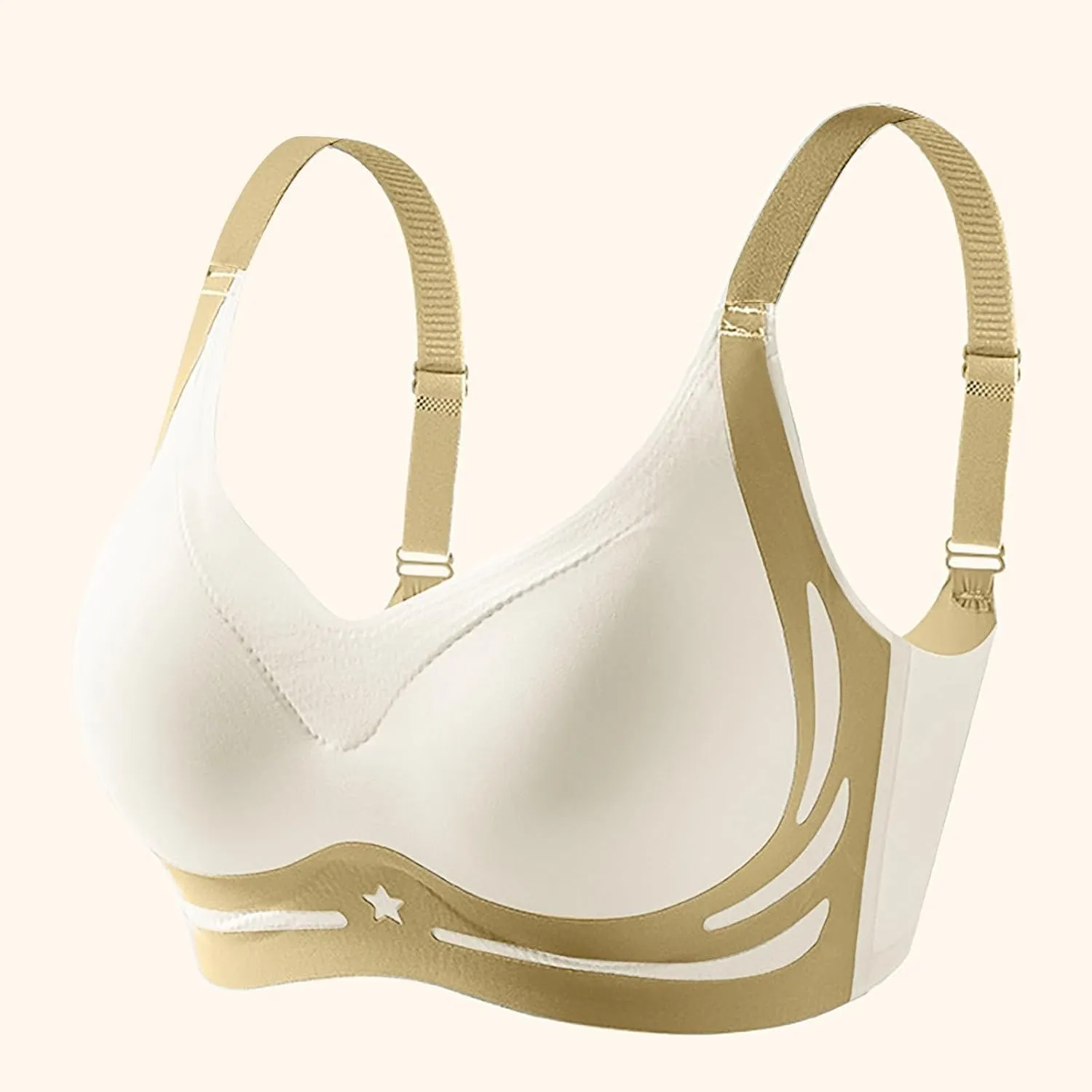 2025 Seamless Wireless Bra for Women Colorblock Padded Adjustable Strappy Bralette Sexy Sport Comfort Bras