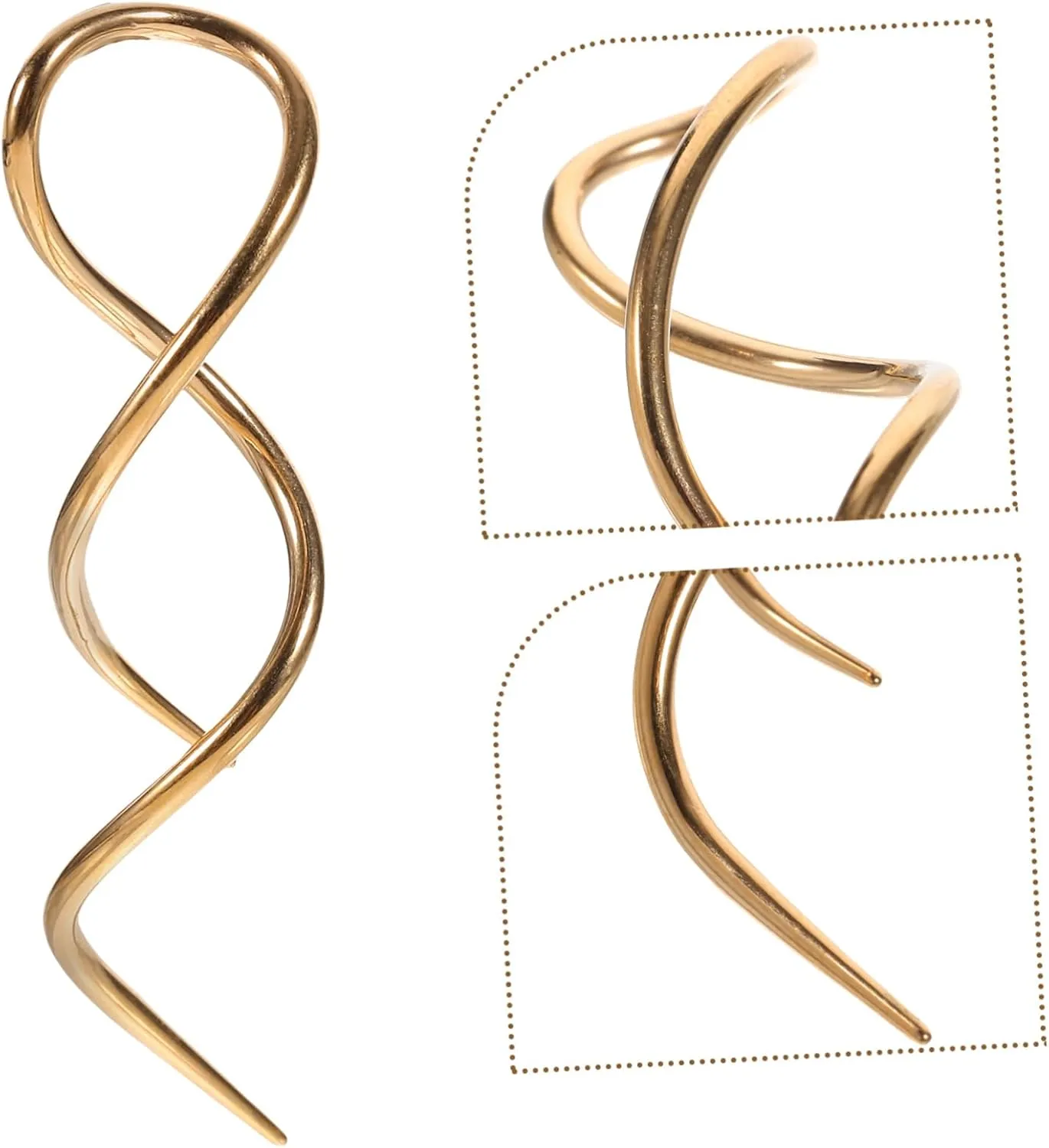 2pcs Simple Earrings Stylish Earrings Spiral Earrings for Women Earrings Dangling Women Earrings Dangle