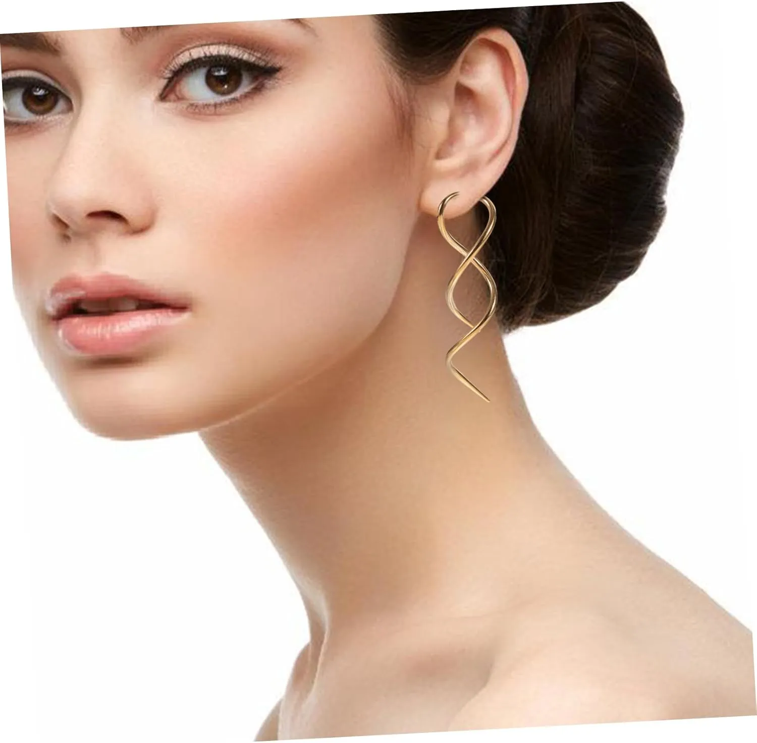 2pcs Simple Earrings Stylish Earrings Spiral Earrings for Women Earrings Dangling Women Earrings Dangle