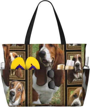 3d Sloth Large Capacity Waterproof Sandproof Beach Totes Bags,Pool Bag Travel Essentials With Zipper And Pockets