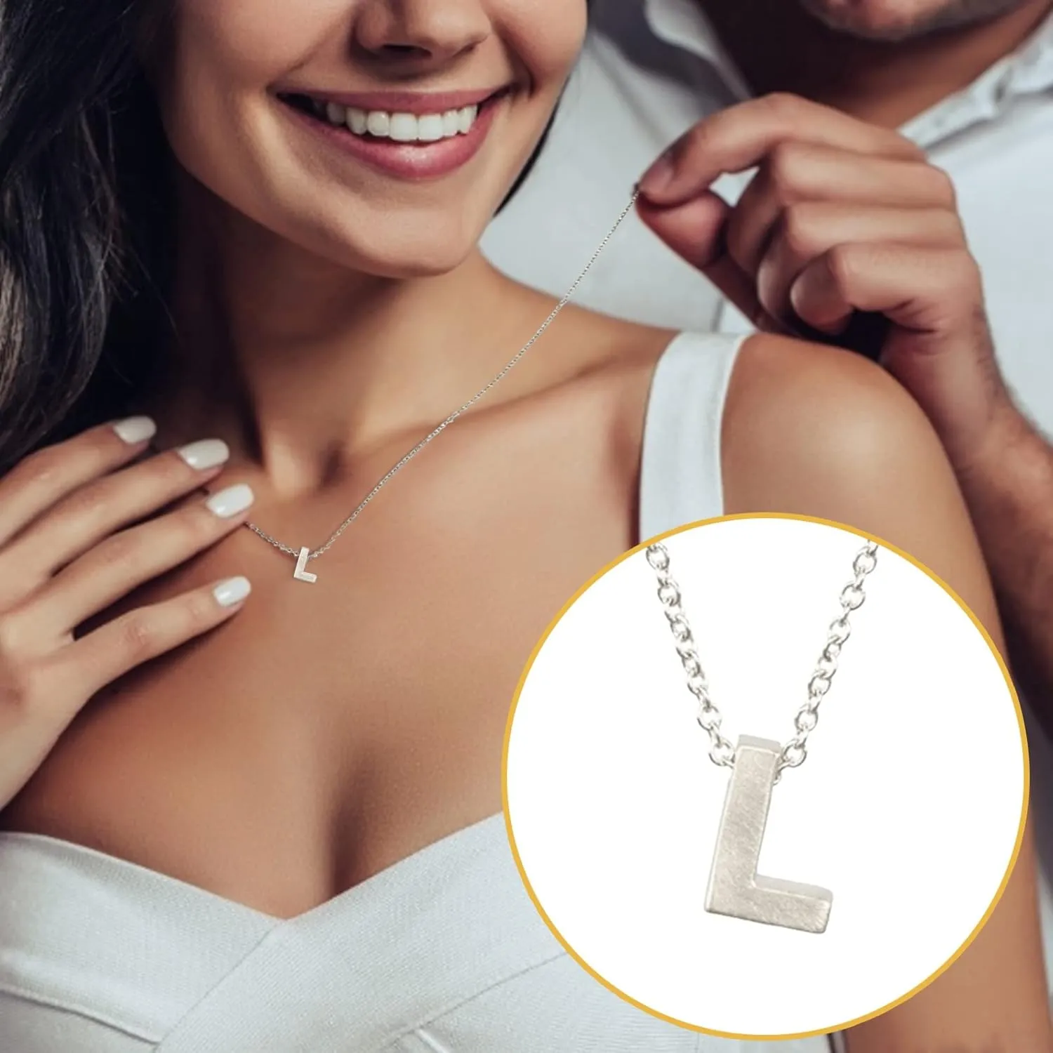 925 Sterling Silver Necklaces for Women,Stackable Initial Alphabet Pendant Necklaces Trendy Gold Choker Jewelry Gifts for Mom