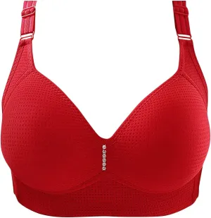 Adjustable Shoulder Straps Bra for Women,Unlined Non Padded Lace Plus Size Bras Figure Bras Sagging Bra Underwear