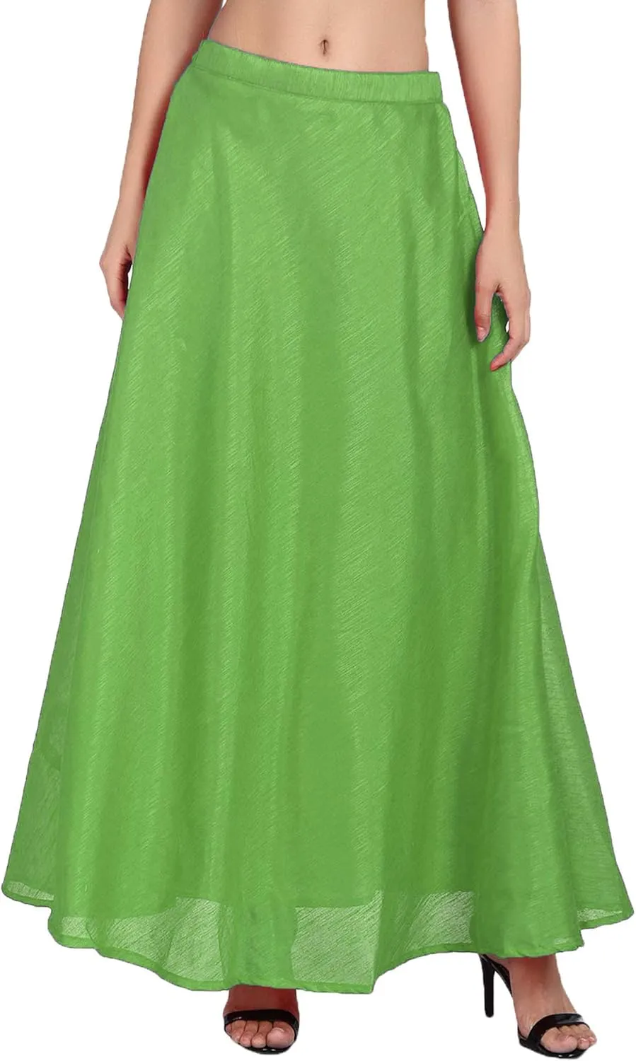 ANANYA FASHION & CRAFTS HUB Solid Readymade Skirt Dupion Beach Wear for Women Maxi Skirt Lehenga Summer Wear
