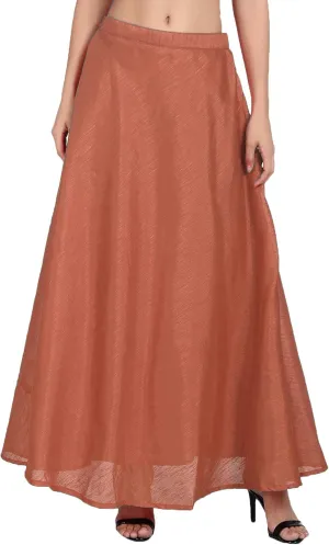 ANANYA FASHION & CRAFTS HUB Solid Readymade Skirt Dupion Beach Wear for Women Maxi Skirt Lehenga Summer Wear