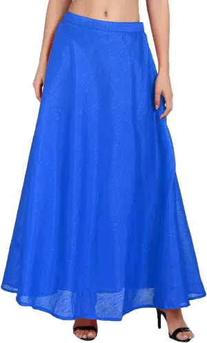 ANANYA FASHION & CRAFTS HUB Solid Readymade Skirt Dupion Beach Wear for Women Maxi Skirt Lehenga Summer Wear