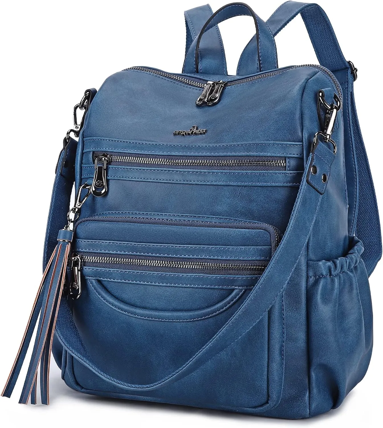 Angel Kiss Women's Backpacks & Purse - PU Leather Zipper Casual Backpacks & Shoulder Bags