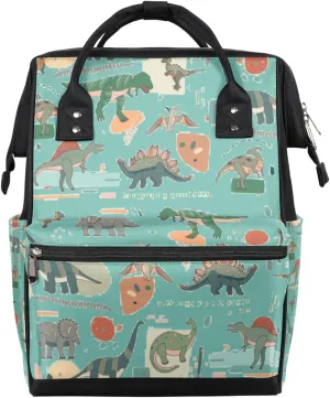 Animal Dinosaur Diaper Bag Tote Large Capacity Waterproof with Adjustable Shoulder Strap and Pram Straps Mommy Bag for Hospital Beach Weekender Travel