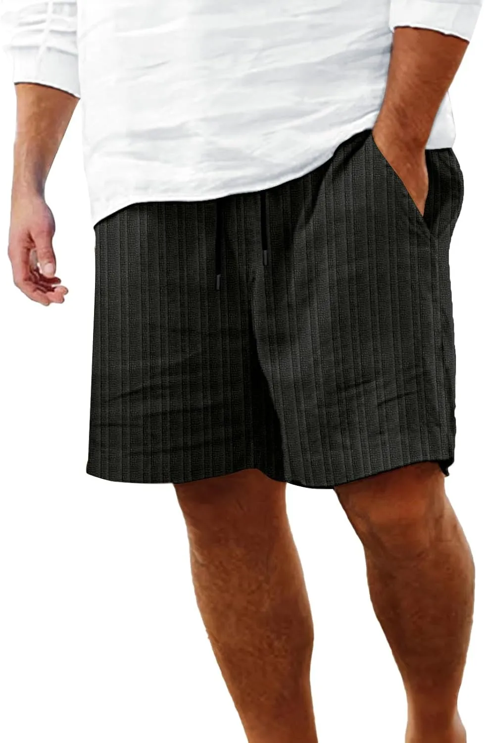 Athletic Shorts Shorts Men's Solid Cotton Summer Fashionable Men's pants Men Linen Shorts Khaki Shorts for Mens
