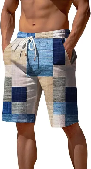 Athletic Shorts Shorts Men's Solid Cotton Summer Fashionable Men's pants Men Linen Shorts Khaki Shorts for Mens