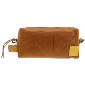 Baseball Leather Travel Bag - Large Toiletry Bag, Handcrafted with Vintage Gloves by FC Goods
