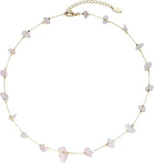 Beaded Choker Necklaces, Handmade Healing Crystal Stone Choker Colorful Bohemian Gemstone Necklaces Gold Summer Beach Choker Necklaces for Women