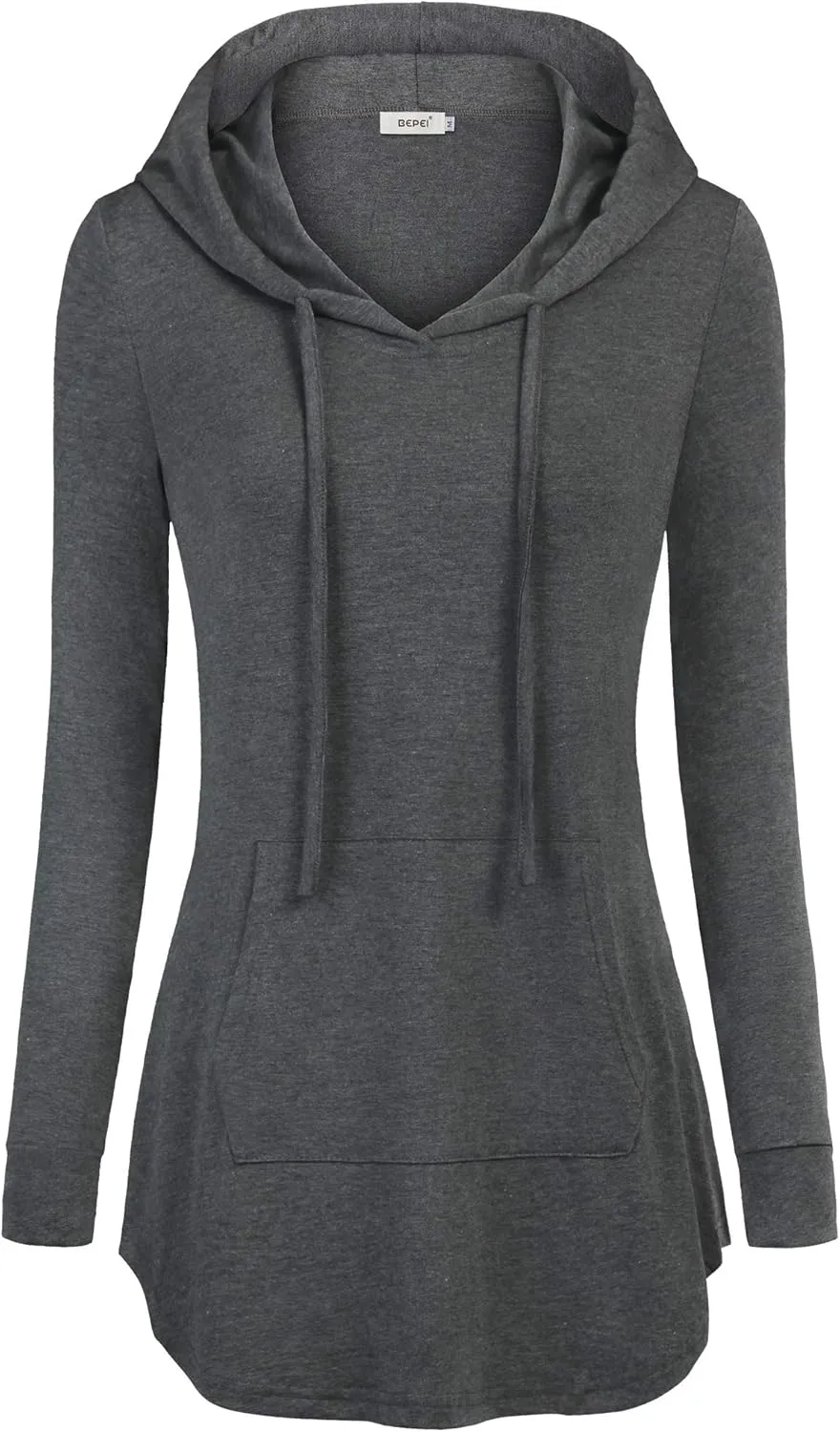 BEPEI Women Tunic Hoodies Long Sleeves Pocket Crewneck Dressy Shirts
