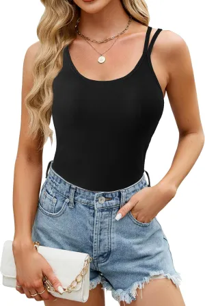 Blooming Jelly Women Ribbed Tank Top with Built in Bra Sleeveless Camisole Tops Y2K Spring Summer Cami 2025