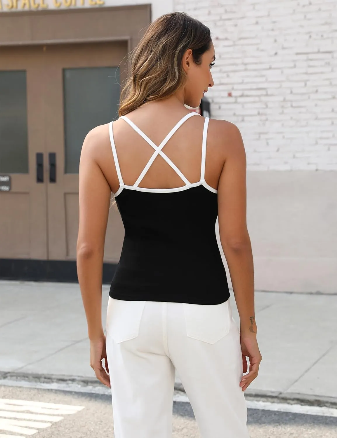 Blooming Jelly Women Ribbed Tank Top with Built in Bra Sleeveless Camisole Tops Y2K Spring Summer Cami 2025