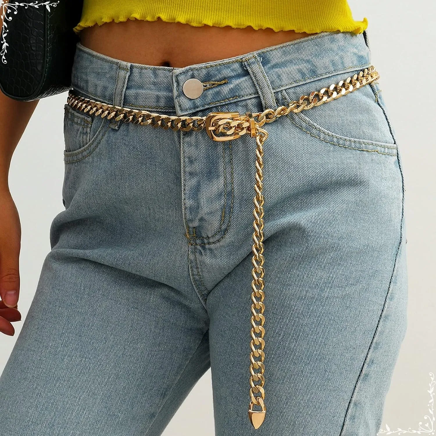 Body Chains Jewelry, Simple Adjustable Body Chains for Women Sexy, Silver/Gold Body Chains Punk