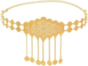 Bohemian Waist Chains Flower Body Chains For Women Carved Coin Tassels Rhinestones Dance Belly Chains