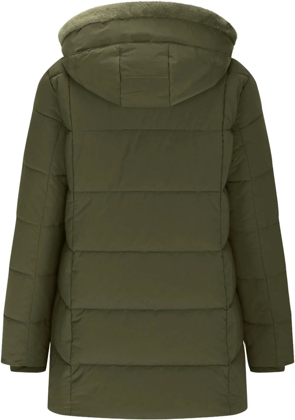 Borniu Women's Warm Winter Puffer Coat Thicken Fleece Lined Down Jacket Quilted Puffer Jacket Hooded Outerwear