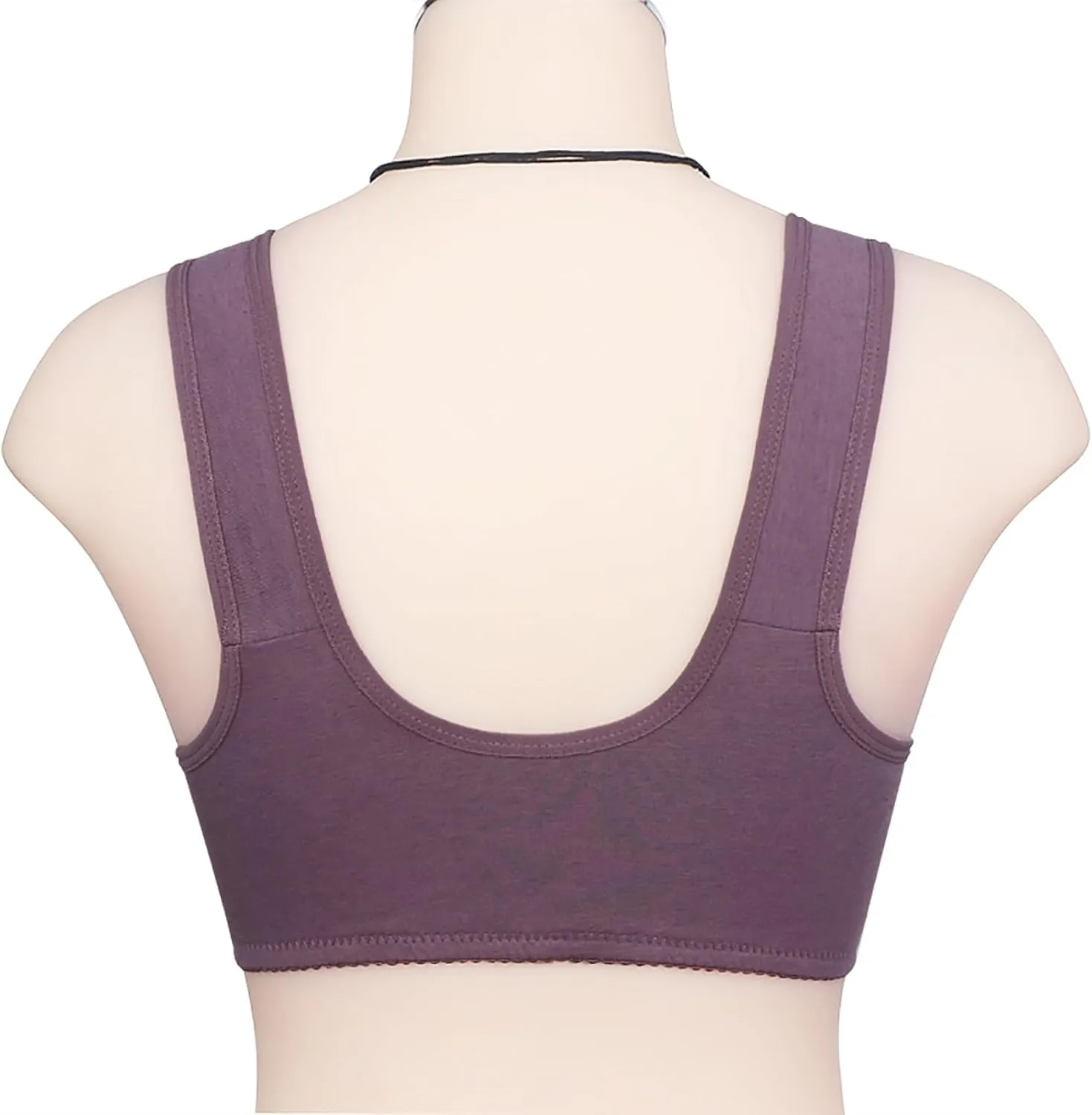 Bras for Older Women Push up Breathable Front Snap Closure Bras Full Support No Underwire Plus Size Everyday Bra