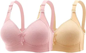 Bras for Women Full Coverage Underwire Plus Size Without Ring Everyday Sports Adjustable Shoulder Strap Underwear