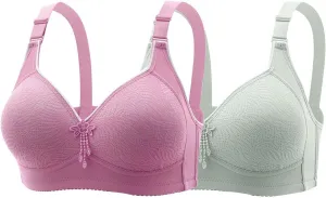Bras for Women Full Coverage Underwire Plus Size Without Ring Everyday Sports Adjustable Shoulder Strap Underwear
