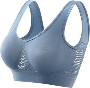 Breathable Anti-Sagging Breasts Sports Bras for Women Cooling Lift-Up Mesh Bras High Support Plus Size Comfort Wireless Bras