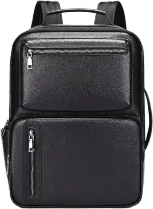 Business Backpacks Mens Genuine Leather Briefcases Computers Bags Laptop Bags Casual Daypack Travel Bags