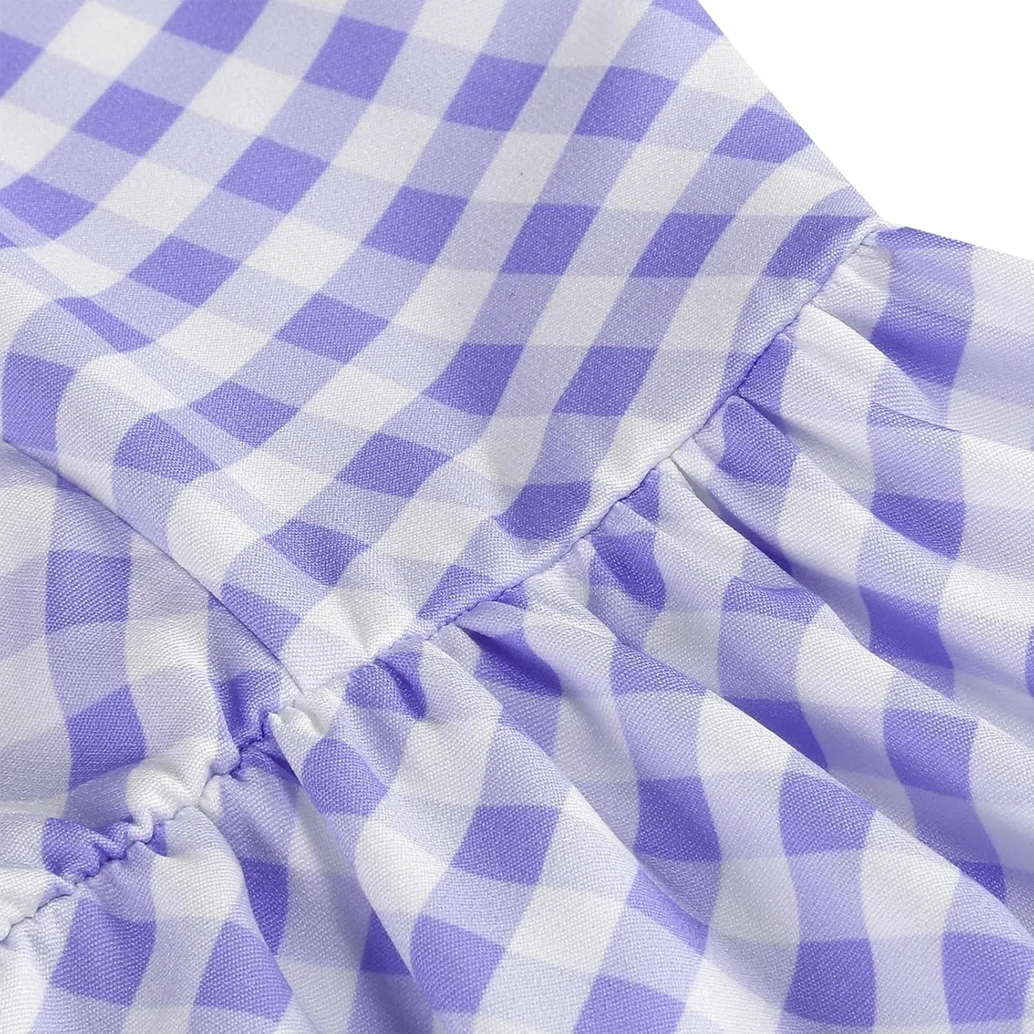 Button Front CheckeDress for Women V Neck Sleeveless A Line Summer Vacation Beachwear 2025 Casual Day Out