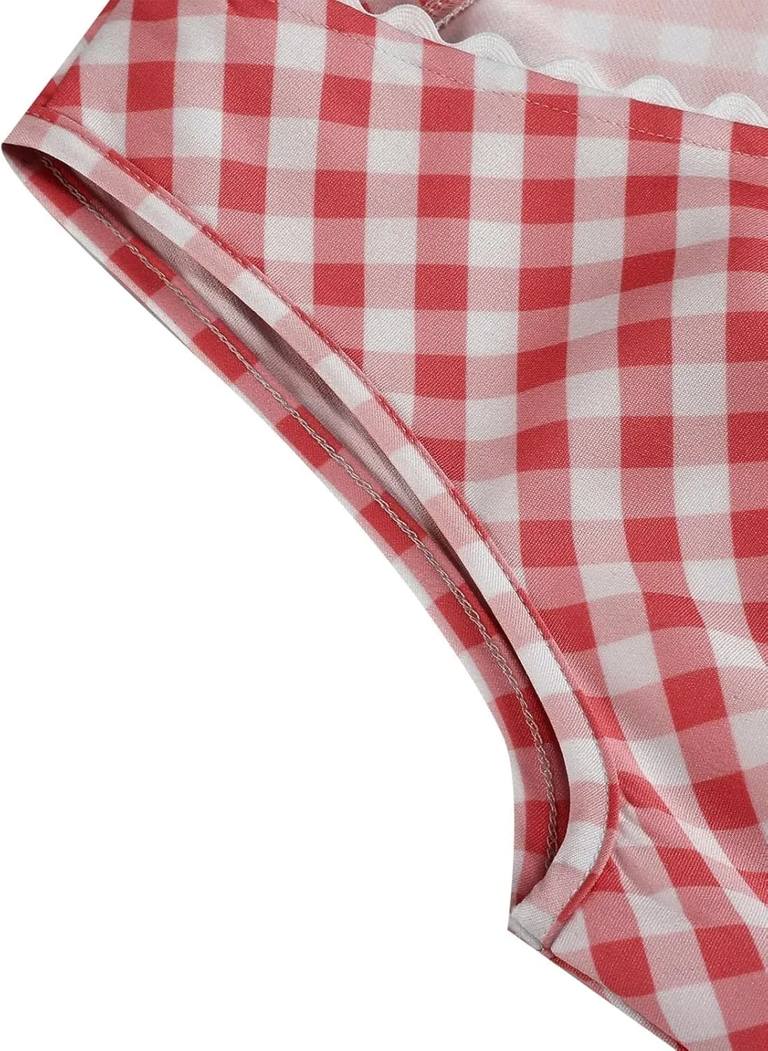 Button Front CheckeDress for Women V Neck Sleeveless A Line Summer Vacation Beachwear 2025 Casual Day Out
