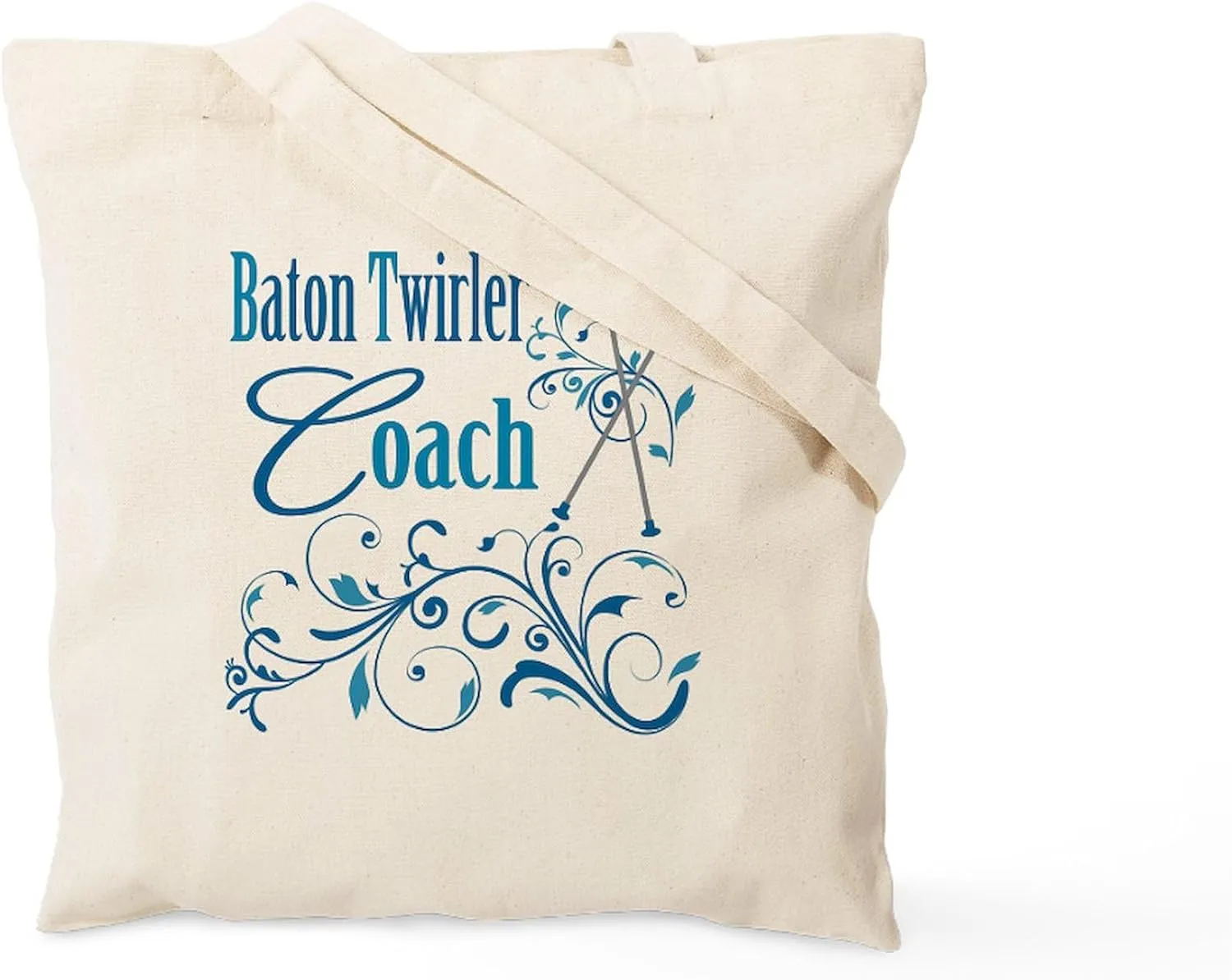 CafePress Baton Twirler Coach Tote Bag Reusable Natural Beige Canvas Shopping Bag