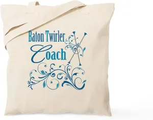 CafePress Baton Twirler Coach Tote Bag Reusable Natural Beige Canvas Shopping Bag