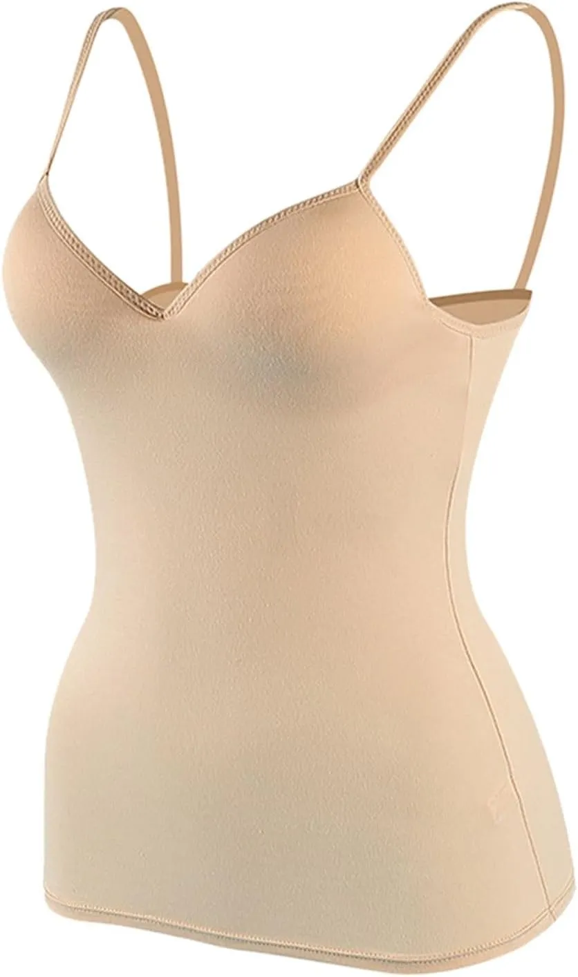 Camisole Tops for Women Built in Bra Spaghetti Strap Workout Yoga Shirts Basic Padded Tank Tops 2025 Summer Clothes