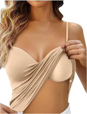 Camisole Tops for Women Built in Bra Spaghetti Strap Workout Yoga Shirts Basic Padded Tank Tops 2025 Summer Clothes