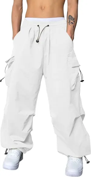 Cargo Pants for Men Baggy Parachute Pants Men Elastic Waist Harem Pants Y2k Sweatpants Lightweight Streetwear Pants