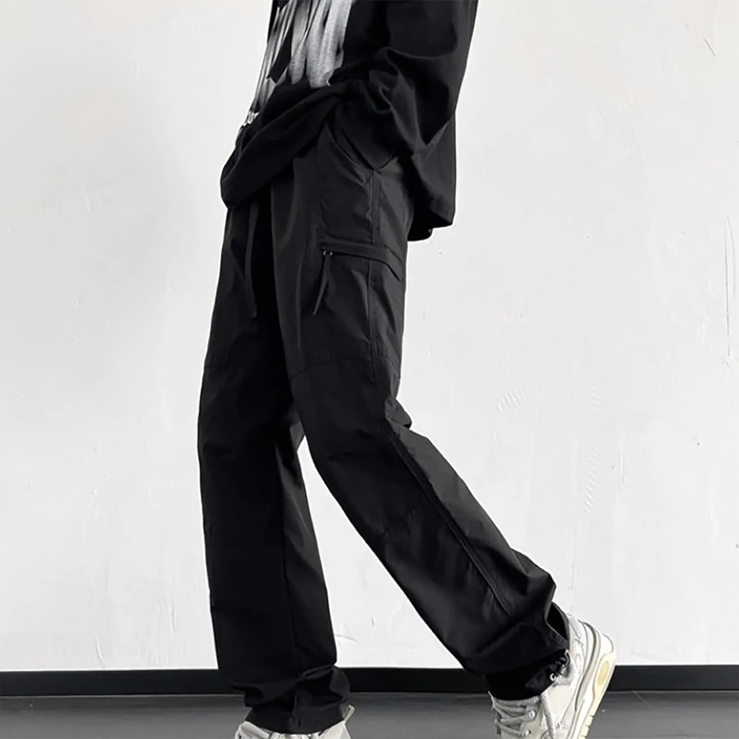 Cargo Pants for Men Relaxed Straight-Fit Work Pants Straight Trousers Business Casual Pants Outdoor Hiking Pants