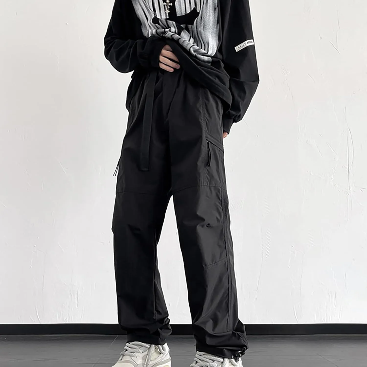 Cargo Pants for Men Relaxed Straight-Fit Work Pants Straight Trousers Business Casual Pants Outdoor Hiking Pants