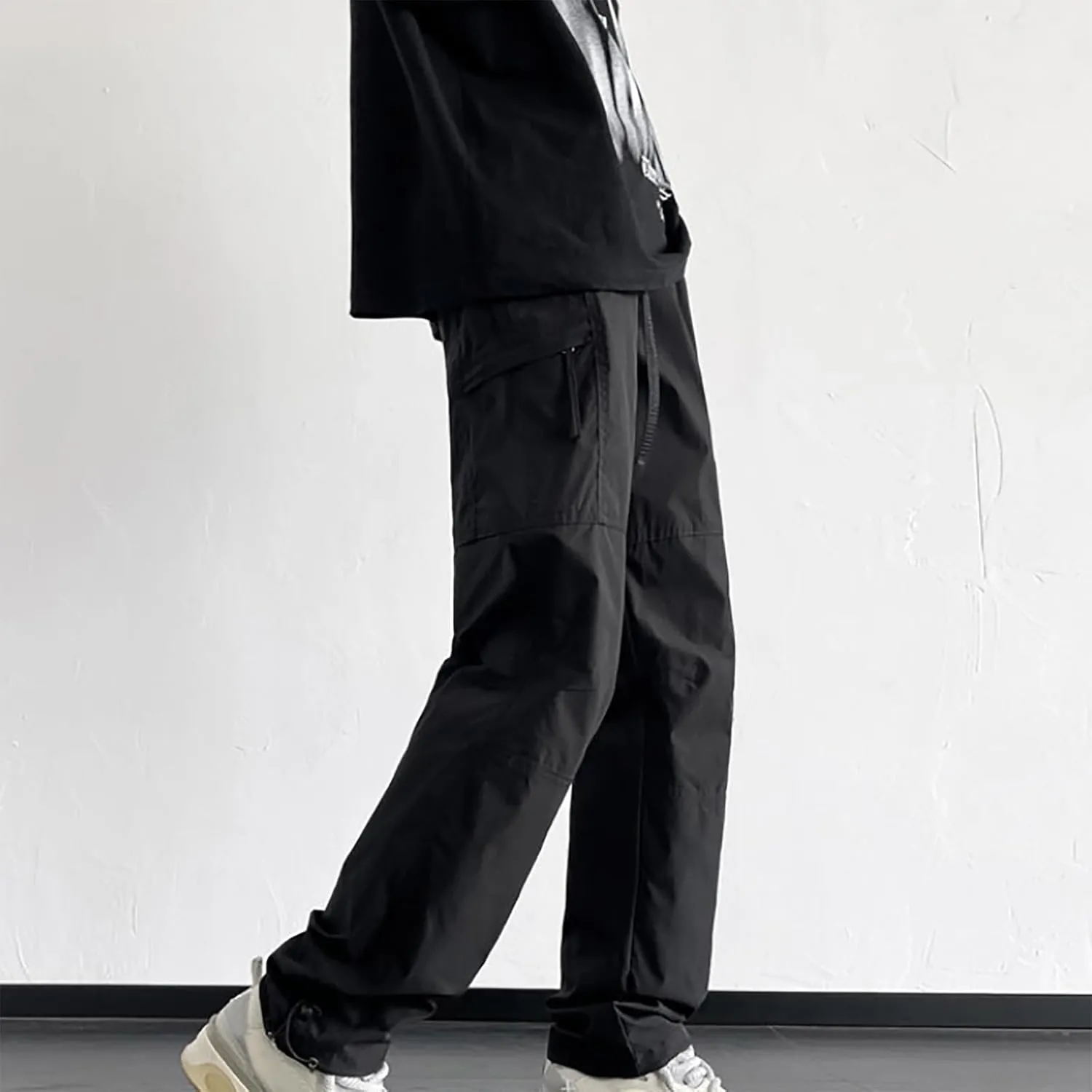Cargo Pants for Men Relaxed Straight-Fit Work Pants Straight Trousers Business Casual Pants Outdoor Hiking Pants