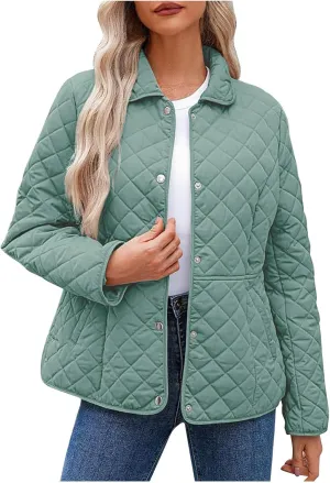 Ceboyel Women'S Quilted Barn Jackets 2024 Trendy Puffy Coats Quilted Bomber Jacket Lightweight Warm Winter Outerwear Clothing