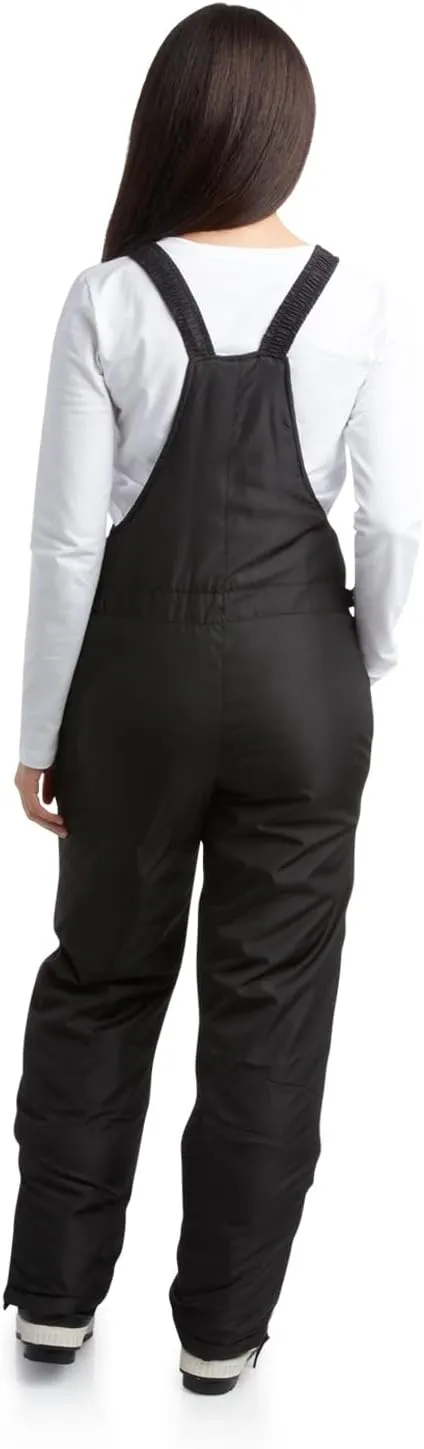 Cherokee Women's Insulated Snow Bib - Water Resistant Ski Overall Pants (S-3XL)