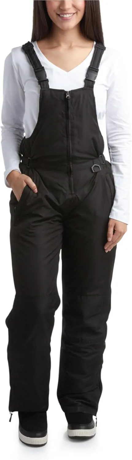 Cherokee Women's Insulated Snow Bib - Water Resistant Ski Overall Pants (S-3XL)