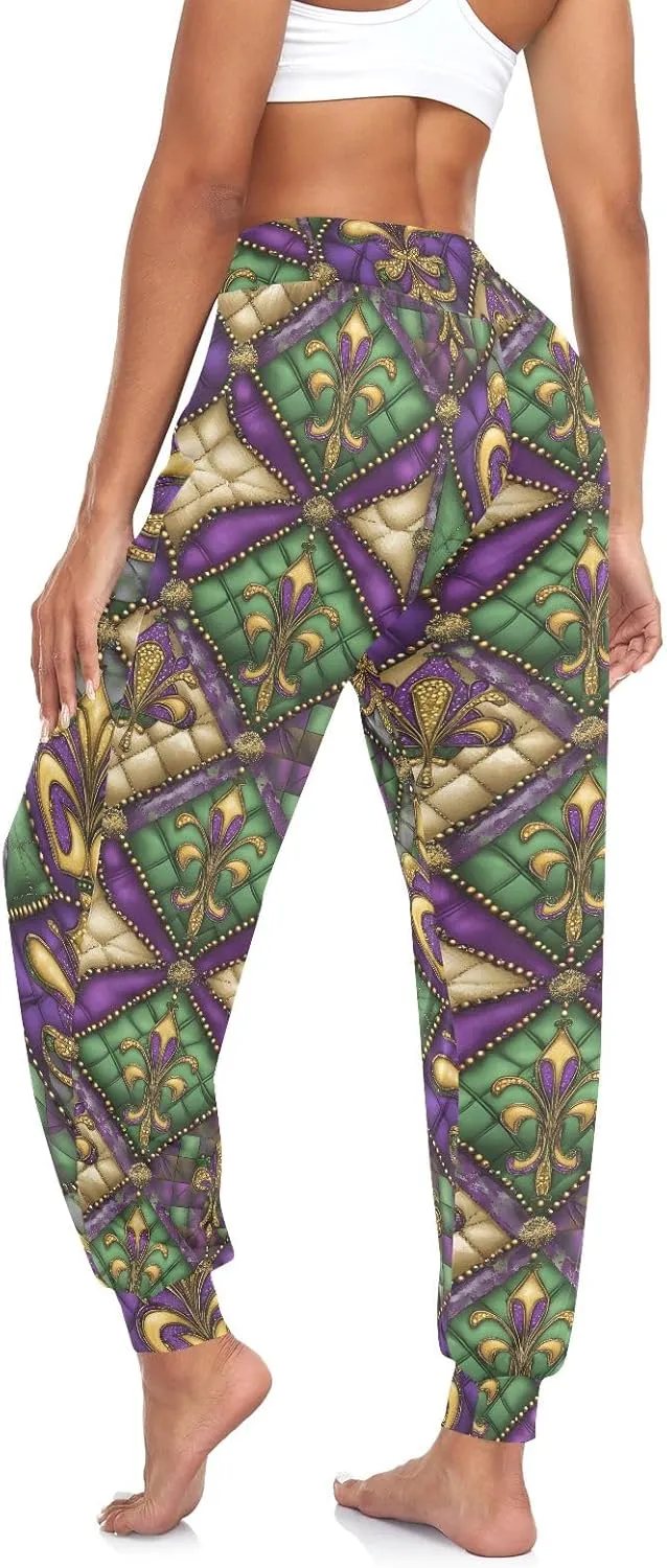 CHIFIGNO Women's Harem Pants Athletic Pants Harem Pants Women High Waist Yoga Pants