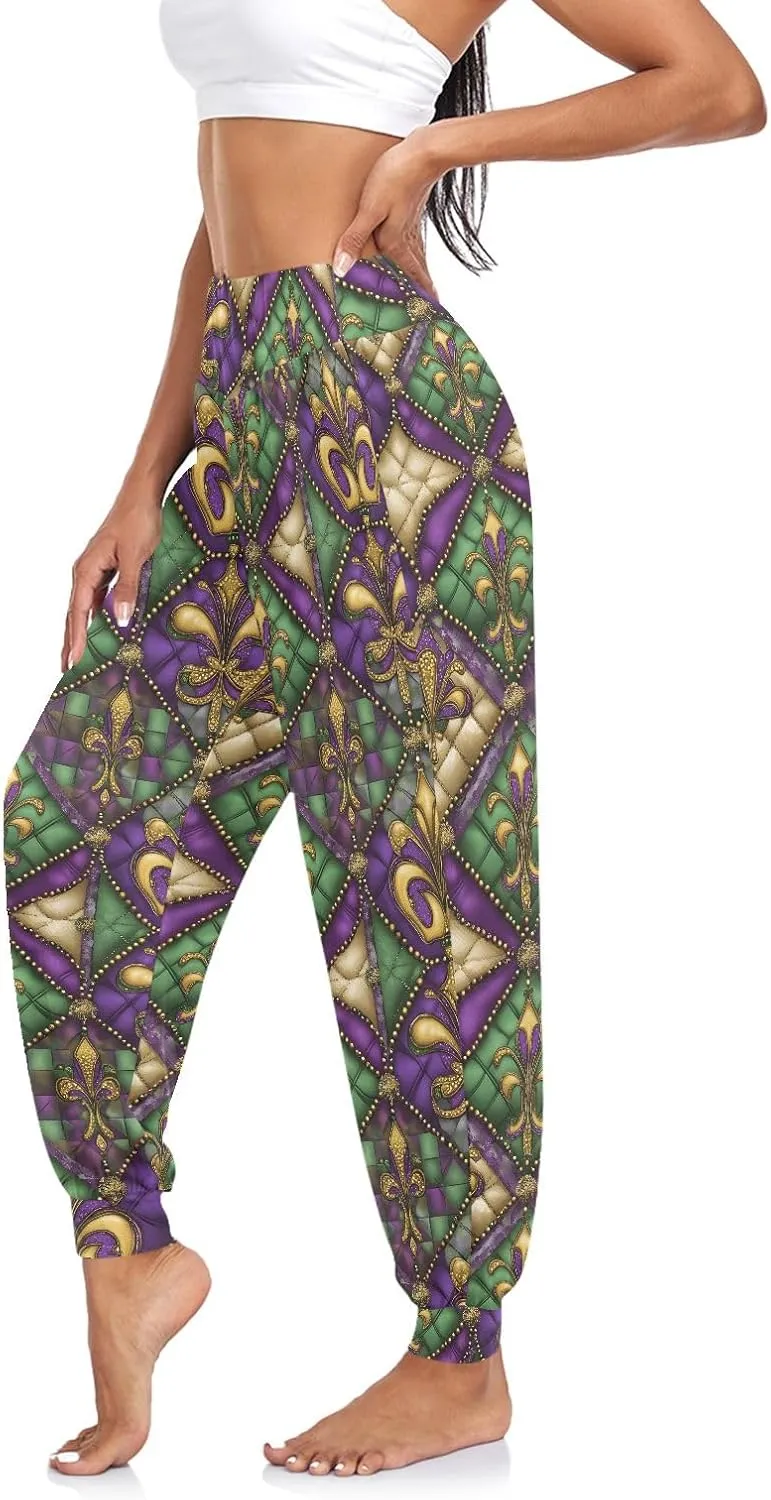 CHIFIGNO Women's Harem Pants Athletic Pants Harem Pants Women High Waist Yoga Pants