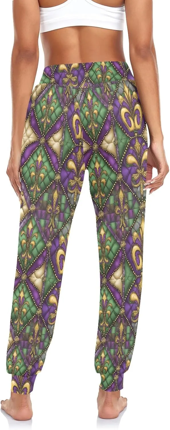 CHIFIGNO Women's Harem Pants Athletic Pants Harem Pants Women High Waist Yoga Pants
