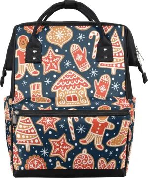 Christmas Themes Diaper Bag Tote Large Capacity Waterproof with Adjustable Shoulder Strap and Pram Straps Mommy Bag for Hospital Beach Weekender Travel