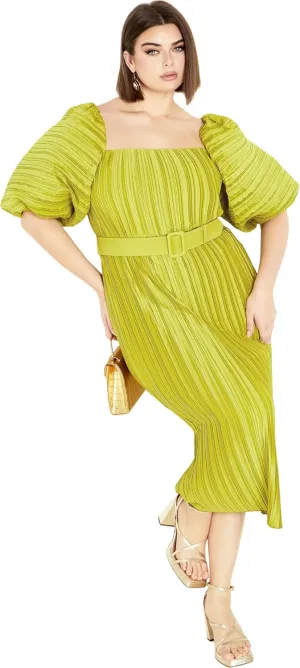 City Chic Women's Plus Size Dress - Krista Pleat