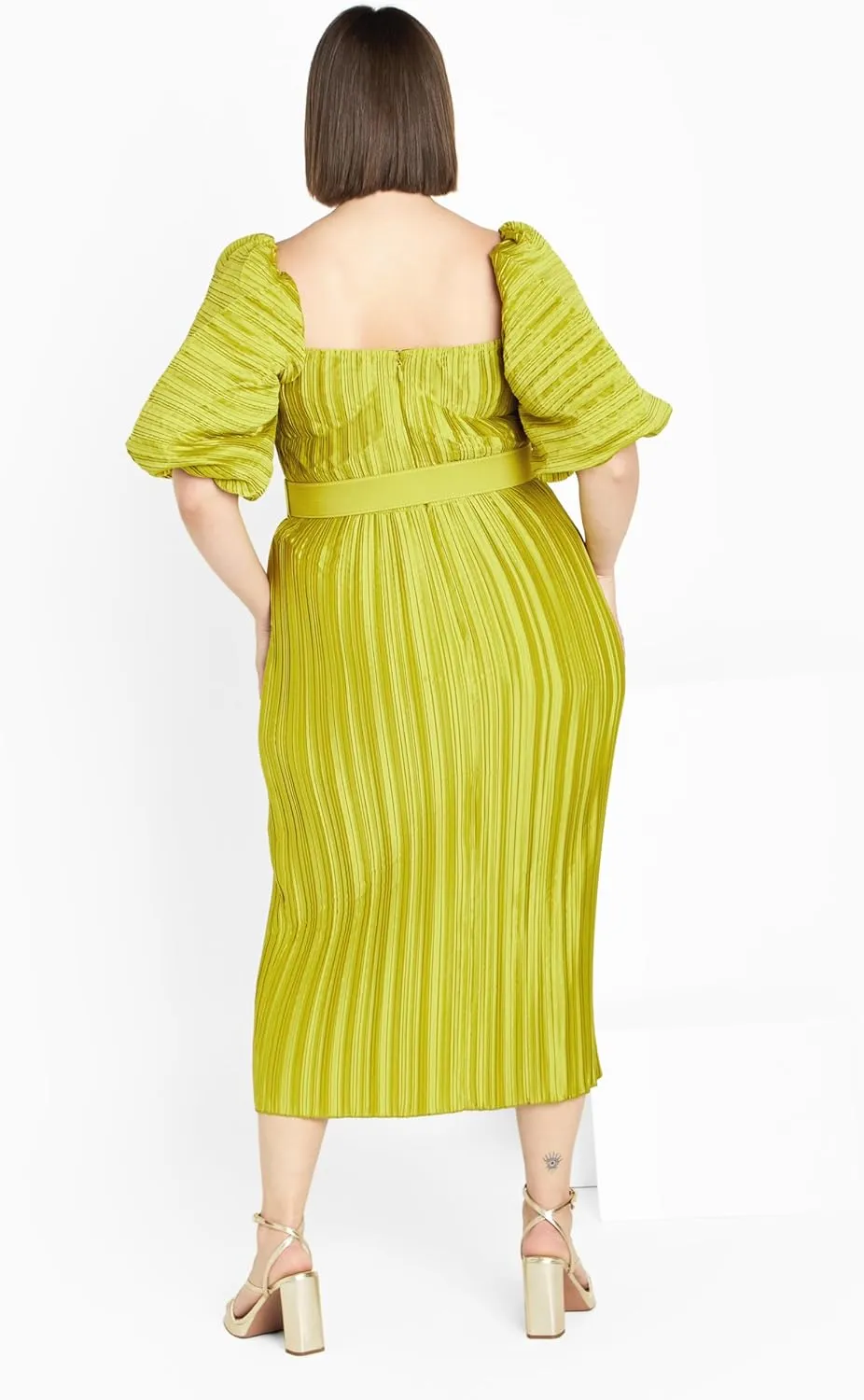 City Chic Women's Plus Size Dress - Krista Pleat